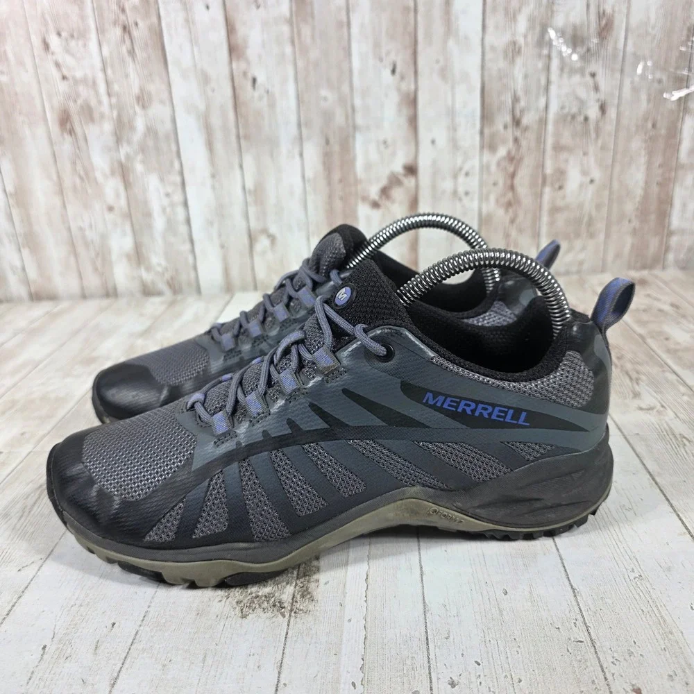 Merrell Womens Siren Edge Q2 Hiking Shoes Grey Blue J41316 Size 8